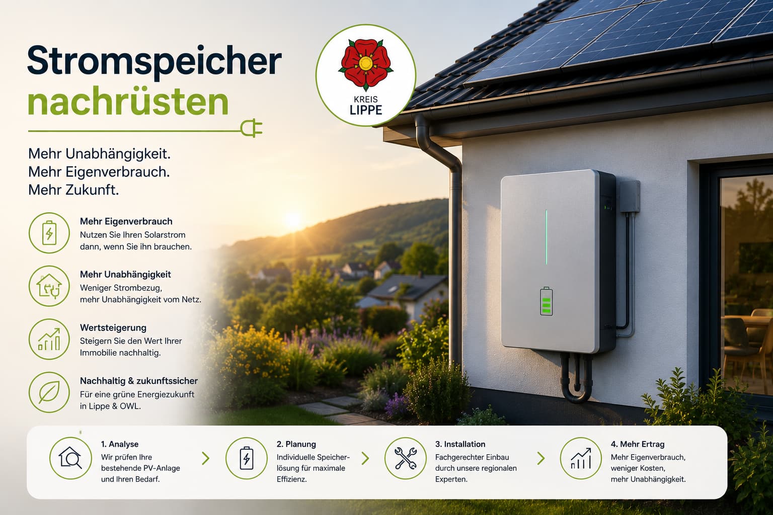 Stromspeicher nachrüsten in Lemgo – EcoFlow PowerOcean Batteriespeicher im Hauswirtschaftsraum